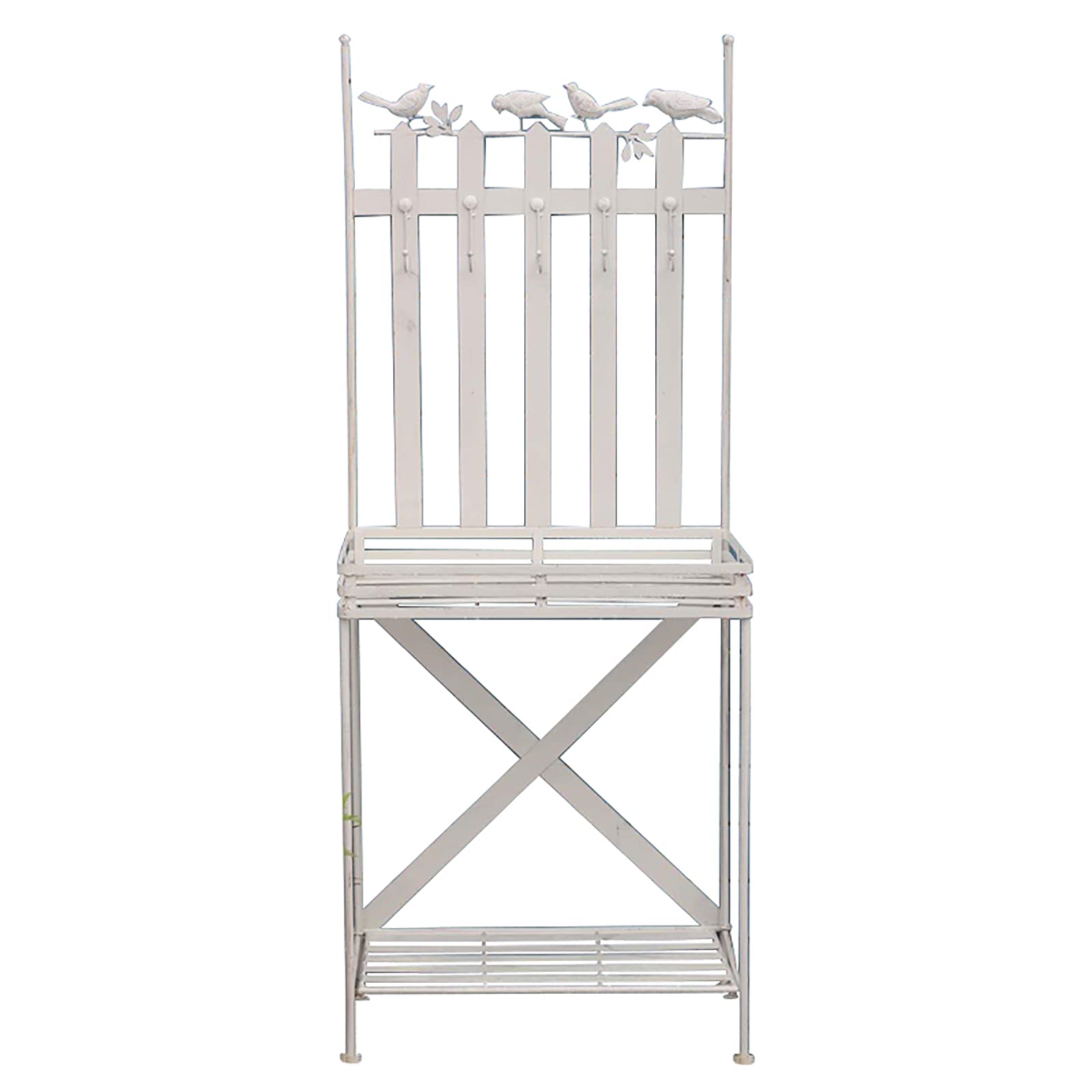 Table de travail en métal pour optimiser le rangement des outils de jardin