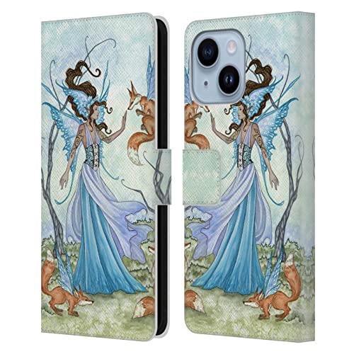 Étui cuir iPhone 14 Plus Amy Brown protection art fantasy premium