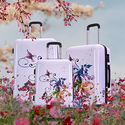 InUSA Fusion Print Luggage with Spinner Wheels | Durable Lightweight Hardside Suitcase | Travel Bag with Handle and Trolley | (20in, 24in, 28in) 3 Piece Set - Image 6