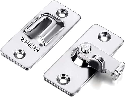 Miniatura 4 de WANLIAN Cerradura de leva de perno de bloqueo de ángulo recto de 90 grados, pestillo de cerrojo de puerta Pestillo de bloqueo de ángulo de 90 grados