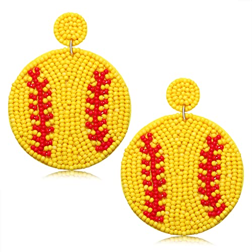 Boucles d'oreilles baseball et basket-ball en perles le cadeau de fête idéal