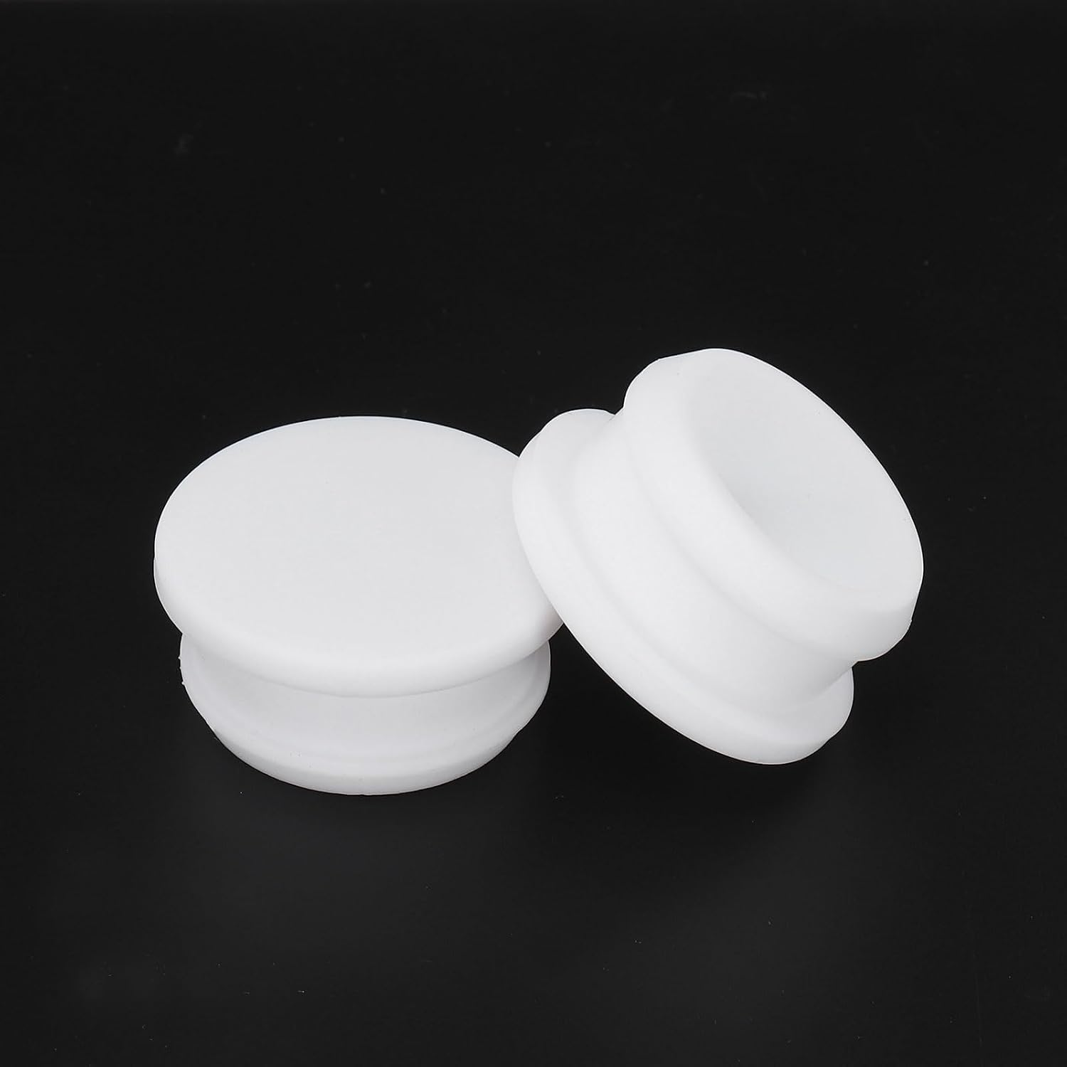 MECCANIXITY Silicone Snap in Locking Hole Plugs Rubber Panel Seal Cover Flush Type Panel Round for Kitchen Rubber Bulkheads Waterproof Sealing Plugs 26mm/1.02 Inch Diameter White,Pack of 5