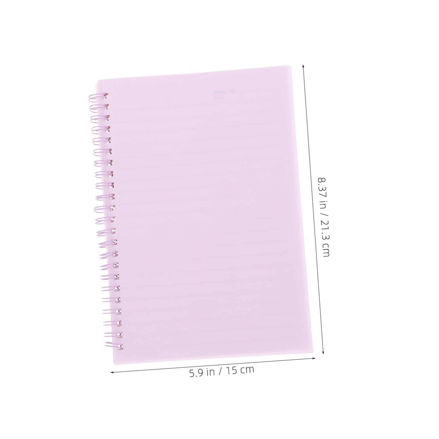Operitacx 5 A5 Spiralnotizbücher mit Linien, 80 Seiten, Stabilem Deckblatt