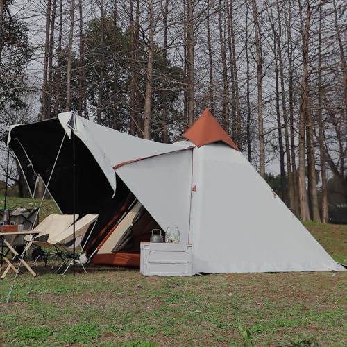 Carpa tipi para camping resistente al agua 4-6 personas