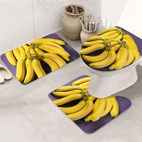 GTKSYNVE ���j�[�N�ȃo�i�i�t���[�c�o�X���[�����O�Z�b�g 3�s�[�X �g�C���W�J�o�[�AU���^�֊s�g�C���}�b�g�ƃ}�C�N���t�@�C�o�[�z���o�X�}�b�g�A�������A����@�􂢉\�ȃV�����[�}�b�g
