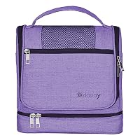 DELAWAY XXL Kulturbeutel zum Aufhängen [Design 2026] Große Kulturtasche für Damen, Herren mit Kofferhalterung und separatem Nassfach - Waschtasche für Männer & Frauen (Violett Neu) – Ansicht 9