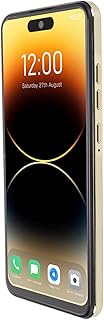 Qinlorgo Telefones Dual SIM de 6,6 polegadas, 12 GB RAM 256 GB ROM US Plug 100-240 V 4G LTE Smartphone reconhecimento facial 3 compartimentos para cartão GPS para trabalho de escritório (ouro)