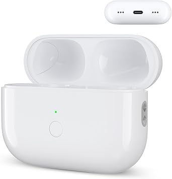 Wireless Airpod Pro Charging Case for 2nd & 1st Gen | Replacement Charger with Fast Pairing, Audio Alerts No Earbuds Type-C Port Size