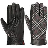 Marke: Roeckl Roeckl Tartan Glasgow Handschuhe Fingerhandschuhe Wollhandschuhe Lederhandschuhe Herrenhandschuhe (8 HS - schwarz)