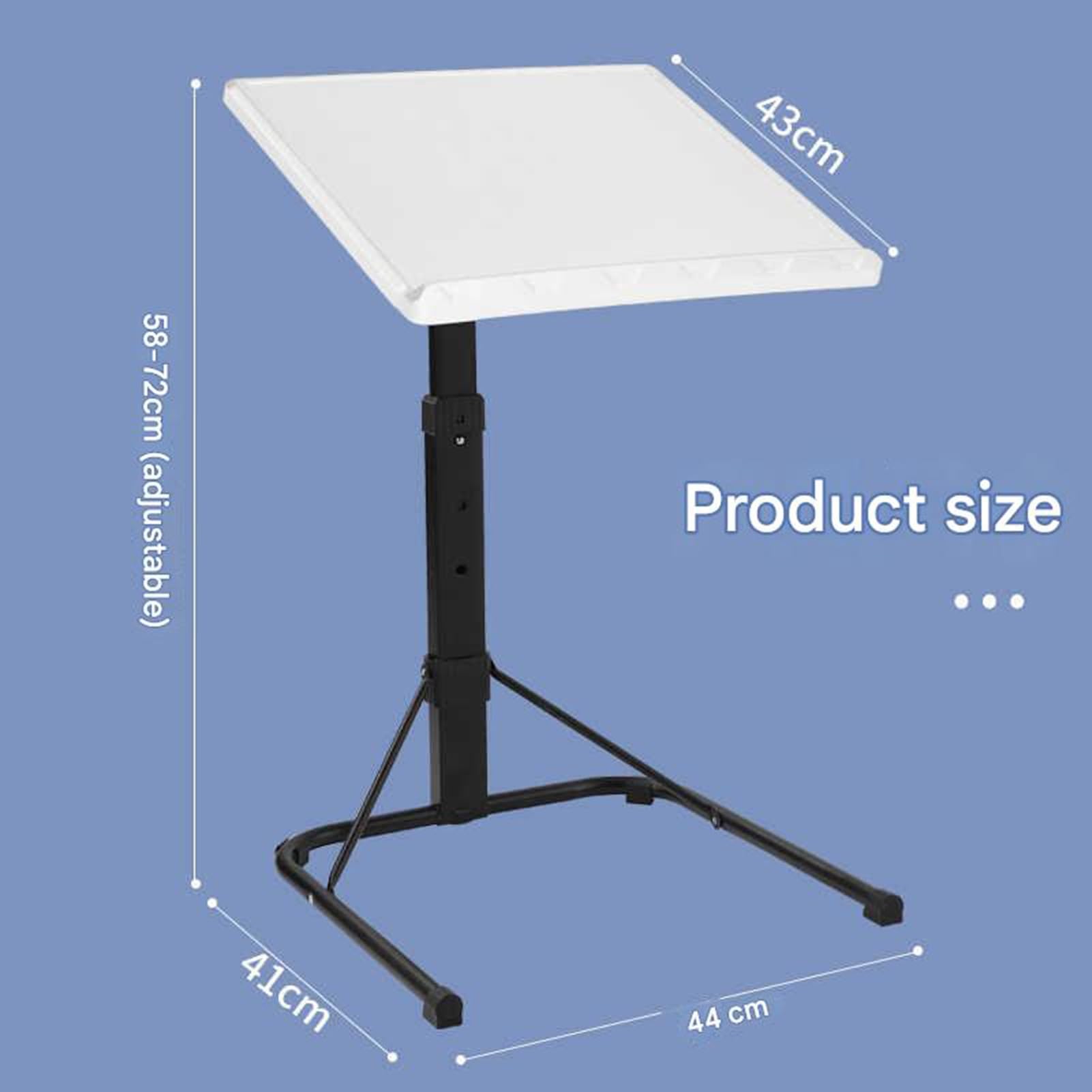 Tavolo per computer portatile regolabile in altezza, scrivania portatile con postazione di lavoro inclinabile per casa, ufficio, camera da letto, dormitorio studio