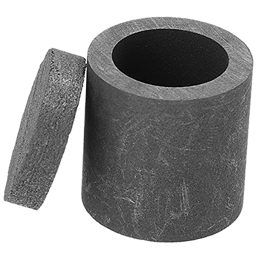 CORHAD High Temperature Graphite Crucible with Lid for Metal Melting Smelting Tool for Platinum Casting Compact Foundry Furnace Kit