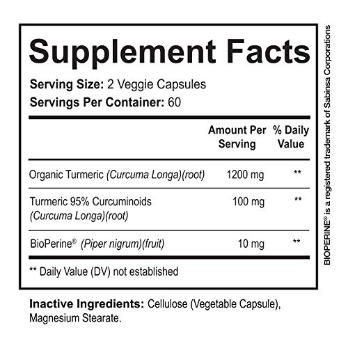 NutriFlair Turmeric Curcumin 1300mg, 180 Capsules - Thumbnail 6