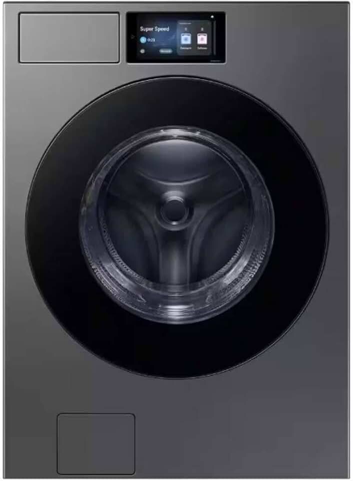 Samsung WF90F53ADS 5.3 Cu. Ft. Bespoke AI Dark Steel Front Load Smart Washer