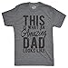 Mens This is What an Amazing Dad Looks Like T Shirt Funny Fathers Day Cool Tee Funny T Shirts Dad Joke Apparel for Men Novelty Tees for Guys Light Grey L