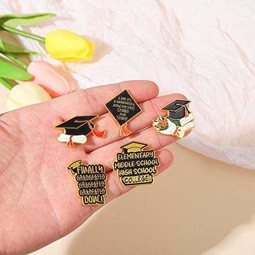 Graduation Pins, Graduate Enamel Pins Set, Graduation Cap Badge Brooches Lapel Pin, 2023 Graduation Back To School Gifts #TOP3