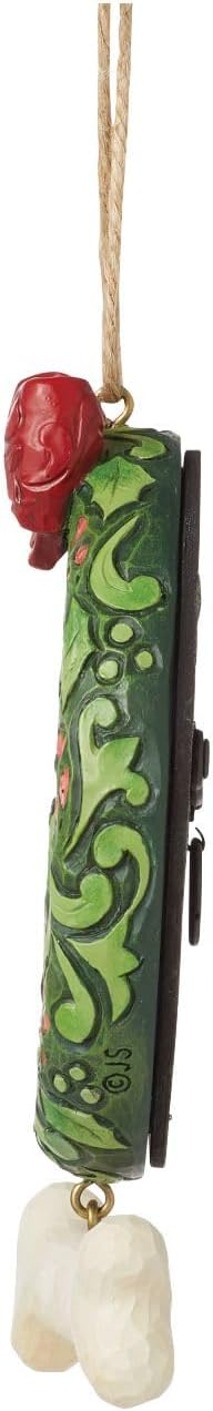 Enesco Jim Shore Heartwood Creek Dog Pet Wreath Photo Frame Hanging Ornament, 4.33 Inch, Multicolor