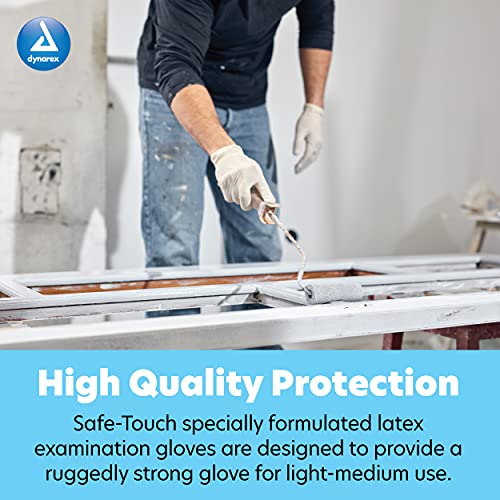 Dynarex Safe-Touch Latex Gloves, Powder-Free, Small, Box/Bisque 100 Count #TOP5