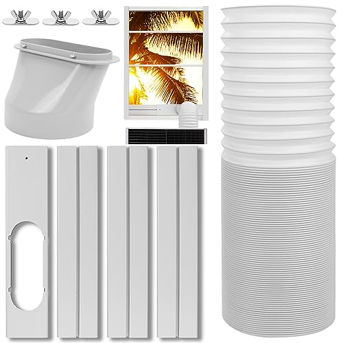 La Mejor Recopilación de Aires acondicionados de ventana los mejores 5. 42 pokham Sello de Ventana de Aire Acondicionado Ajustable, Accesorios de Aire Acondicionado Móvil Portátil de Boca Plana Ajustable Kit de Sellado de Ventana Deslizante Ajustable...