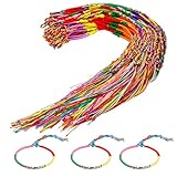 FUHAMJ 20 Pulseras Trenzadas, Pulseras De La Suerte, Pulsera De La Amistad, Hilo Trenzado De Colores, Pulsera De Colores Para Niñas, Para Hombres, Mujeres, Padres E Hijos.