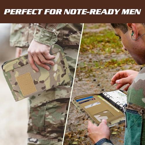 Carnet militaire rechargeable A5 papier tactique avec fermeture éclair