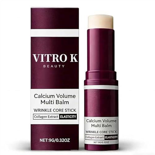 Vitro K beauty stick Calcium Multi Balm 9g Korean Skin Care All In One Volume Stick Collagen Wrinkles Face Eye treatment Balm for Eyes, Neck, Face (1 PCS)