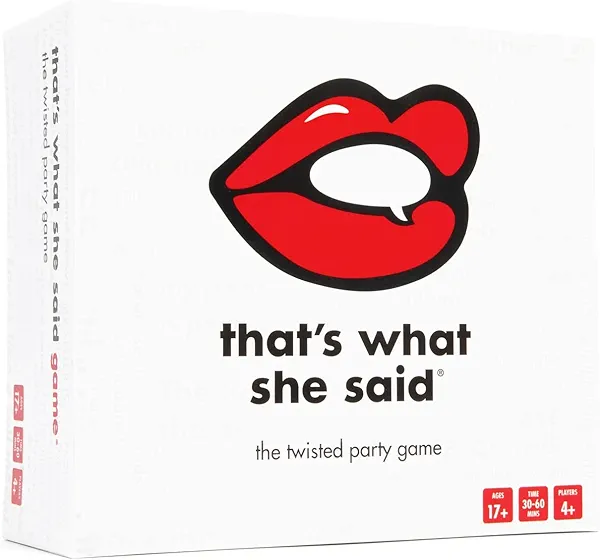 That's What She Said Game - The Hilariously Twisted Party Game | Ages 17+ Rated Game, White,red