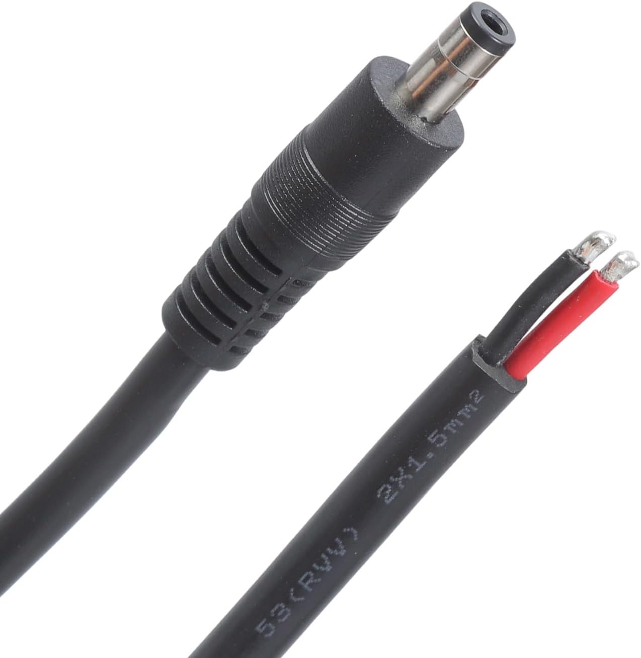 Power Pigtail Cable 5.5mm X 2.5mm Male Bare Port Plug To Bare Wire Open End Repair For Security Camera