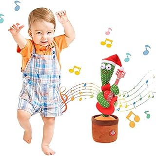 KONGLYLE Cacto dançante, brinquedo de cacto elétrico dançante, brinquedo de cacto falante, brinquedo de pelúcia com cacto repetido, 31 cm