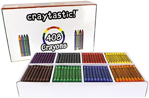 408-Count Crayon Class Pack, Best-Buy Assortment (Premium, 8 Colors, Full Size, 3.5 Inch) for Schools, Classrooms, Camps, Offices, Crafts - Non-Toxic Meets ASTM D-4236
