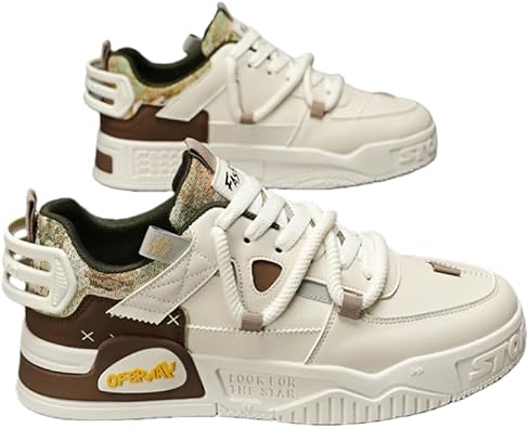Stylish Colorblock Skateboard Shoes, Mens Street Style Comfortable Non-Slip Durable Thick-Soled Sneakers, Suitable for Outdoor Activities
