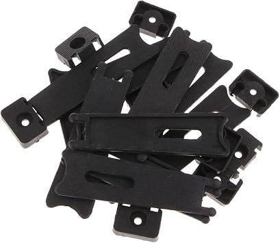 10 Pcs Plastic Photo Frame Backs Stand Display Racks A, Black