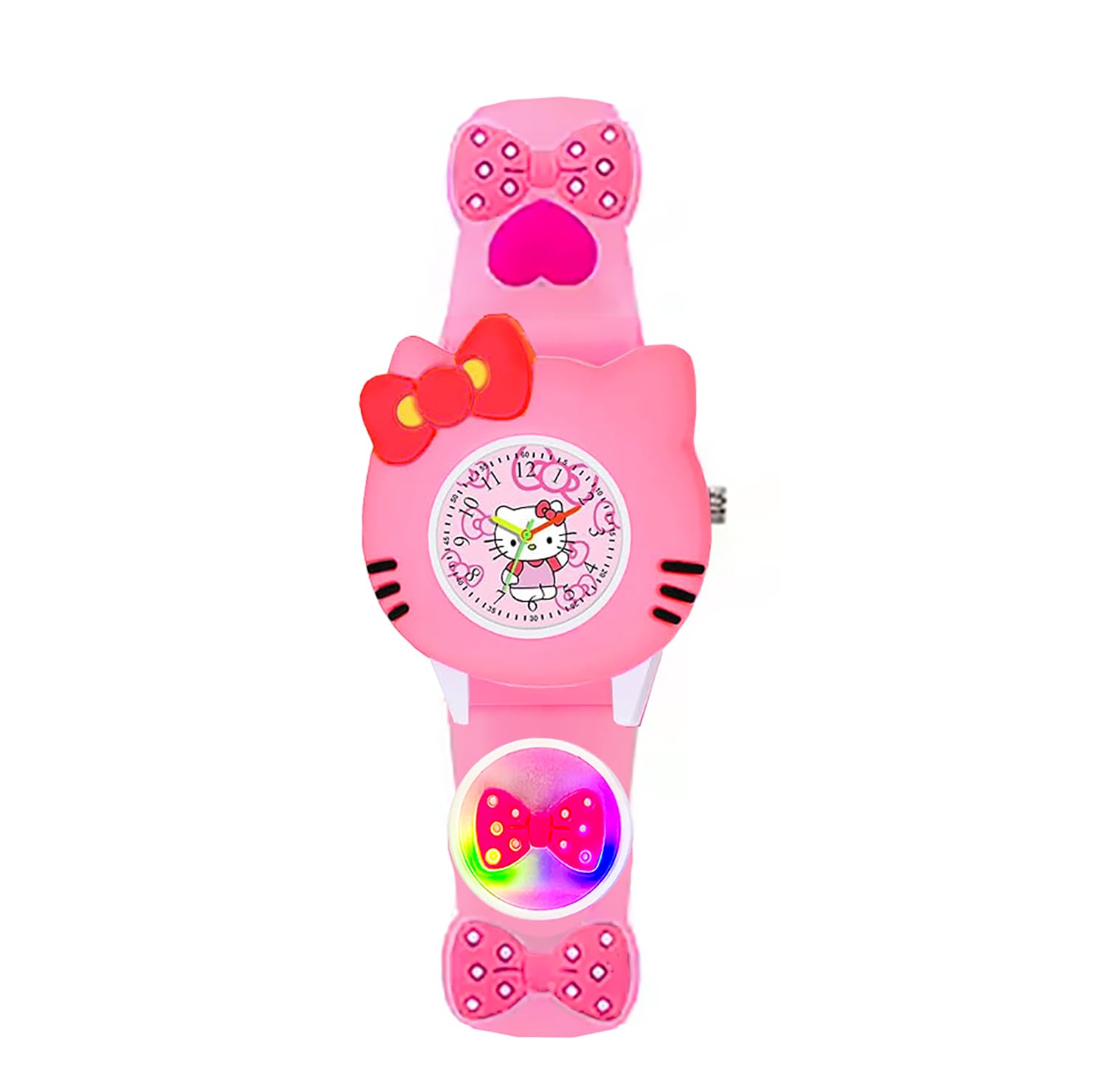 Time Up Analog Dial 4D Cartoon Case Printed Strap Disco Light Watch for Kids (Age:3-10 Years)-4DPK-X (Hello Kitty Pink) (B0DGPNVWBM) Amazon Price History, Amazon Price Tracker