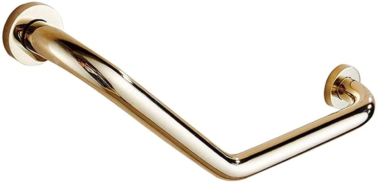 Fkxsxaz Women's Grab Bars Sturdy Non Slip Support Handicap Bar Copper Bathtub Handrail Bathroom Safety Handle/Stairs Barrier-Free Elderly Slippery Accessories,
