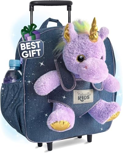 Toddler unicorn rolling backpack