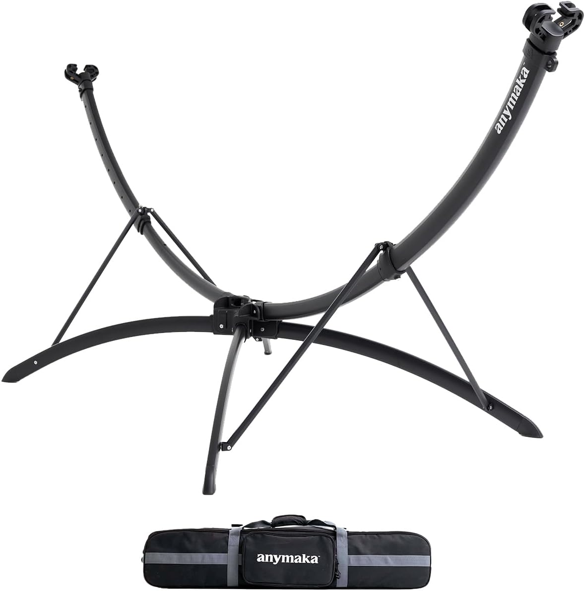 anymaka Set Up in 3 Seconds Adjustable Portable Aluminum Alloy Hammock Stand for Outside with Chair Mode & Lounge Mode up to 105''