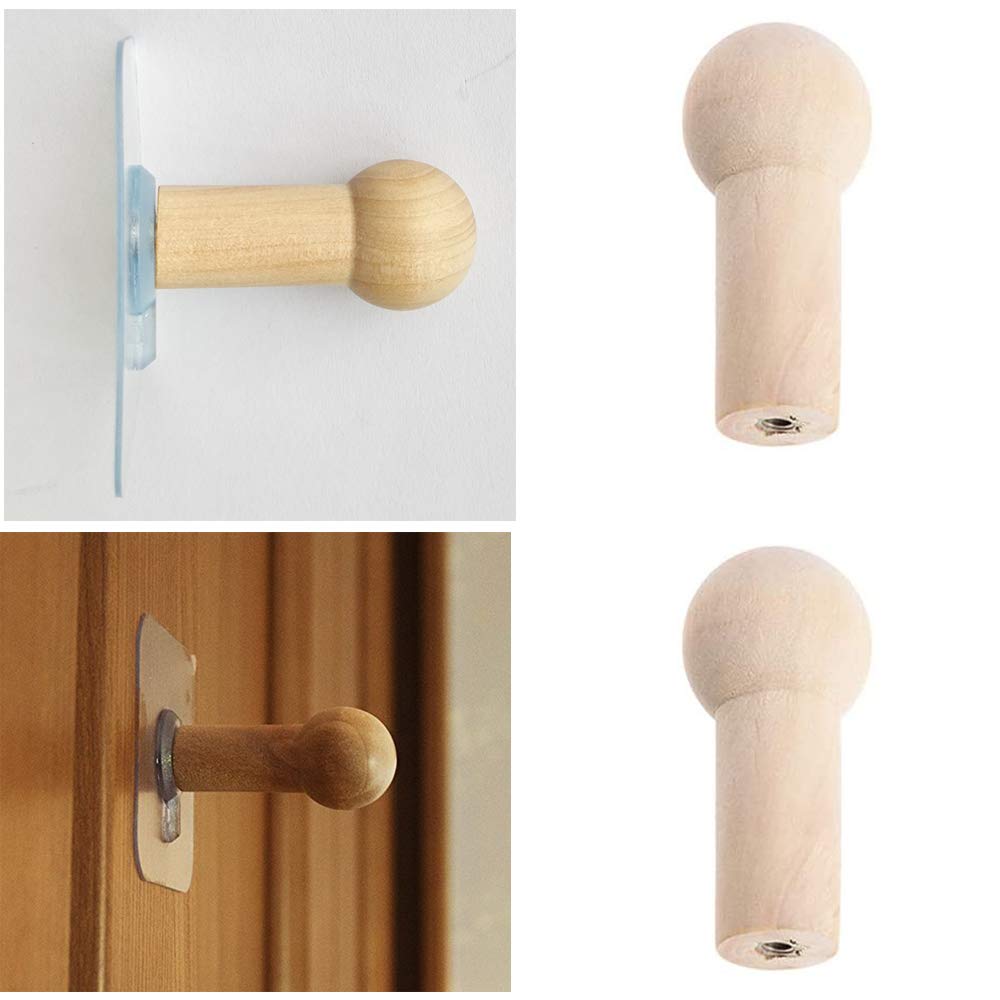 Kapstok Muurbevestiging Kapstokhaak 4-pack houten haken wandgemonteerde kapstokhaken Vintage enkele muurhaken Organizer Heavy Duty for handdoek hoed hangend Hoedenhaken en Hoedenrek