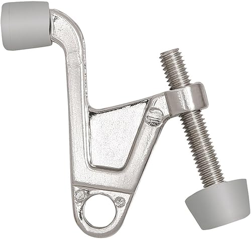 Miniatura 8 de Design House 181842 - Paquete de 10 topes de puerta jumbo con punta de goma, protector de pared, bisagra, tope de puerta, bisagra de níquel satinado