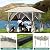 YITAHOME 12x12ft Patio Gazebo Double Roof Pop Up Canopy Outdoor Portable Instant Tent with Netting for Lawn, Garden, Backyard and Deck, Beige