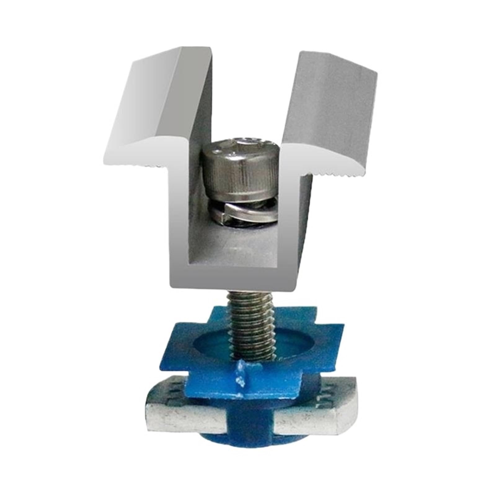 Staffe di montaggio per pannello solare, 10 pezzi, staffe di montaggio per pannelli solari, morsetti terminali per binario da 30-45 mm, morsetto di messa a terra regolabile in alluminio (40 mm)