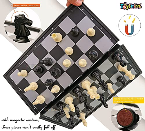 Image of Toyshine Magnus Magnetic Chess Set with Folding Chess Board and Pieces, Educational Toys for Kids and Adults