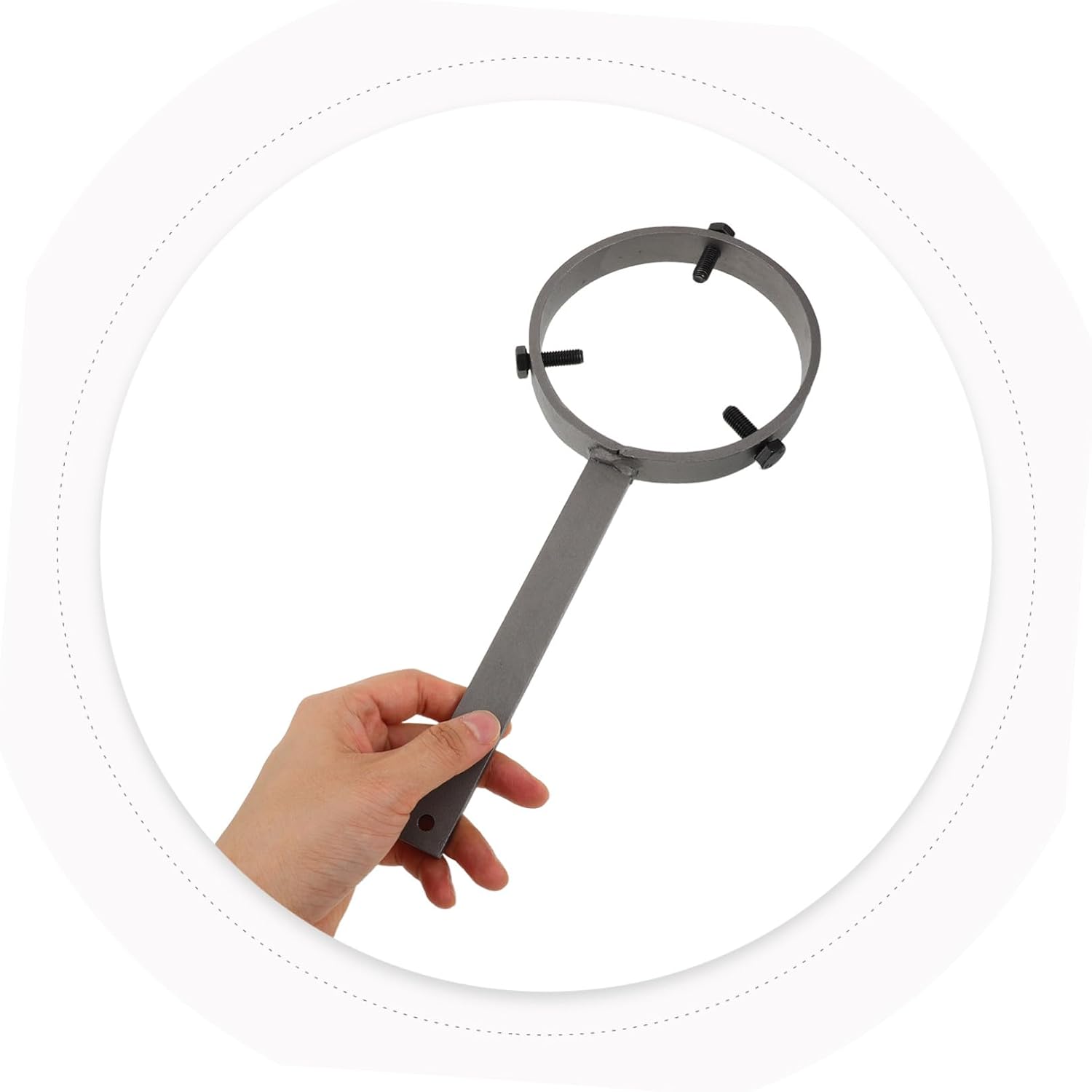 Sprocket with Anti-Slip Pattern Hub Metal Tooth Holder Flywheel Wrench Repair Tool Compact Design Maintenance and for Motorcycle Clutch and Pulley DIY Users and Mechanics