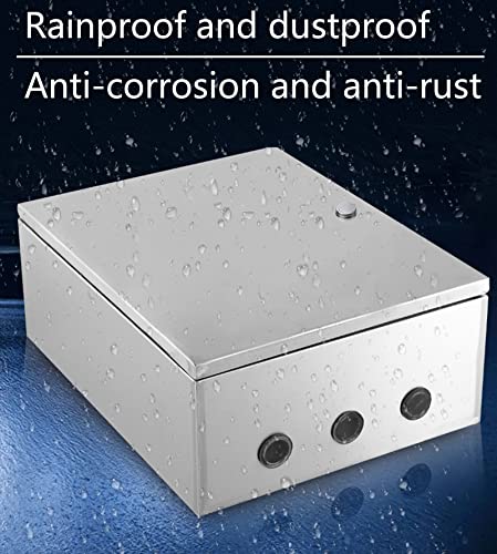 Gersik Outdoor Stainless Steel Ip65 Waterproof Electrical Box , Junction Box, Weatherproof Nema Enclosure Box, Wall-Mounted Project Boxes For Electronics With Insulation Mounting Plate 15.7" X 11.8" X 5.5" #TOP2