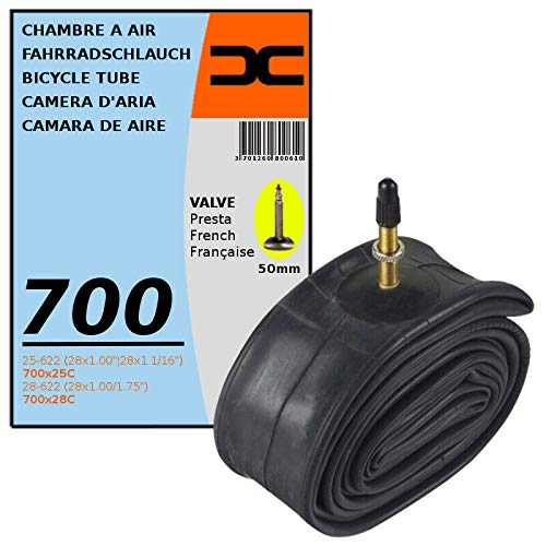 cyclingcolors Fahrrad Schlauch 700x25C 28C (25/28-622) SCLAVERANDVENTIL 50MM RENNRAD FAHRRADSCHLAUCH Sport & Freizeit