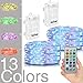 2 Pack Hometarry LED String Lights,Battery Operated Lights Multi Color Changing String Lights Remote Control Waterproof 50LED 16.4ft Indoor Decorative Silver Wire Lights for Bedroom, Easter Lights