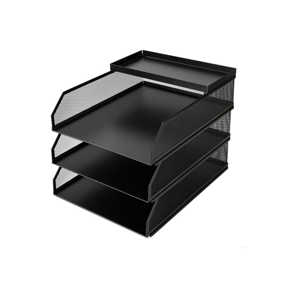 J9V4G6S3B5 Desktop File Rack 3 Tiers Office Filing Trays Paper Storage Letter Tray Desk Organiser Supplies
