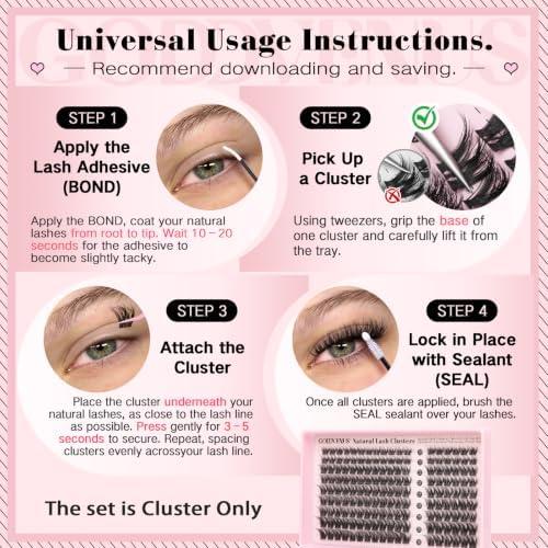 Goddvenus Filter Lash Clusters Kit Russian Volume Eyelashes Clusters - 5