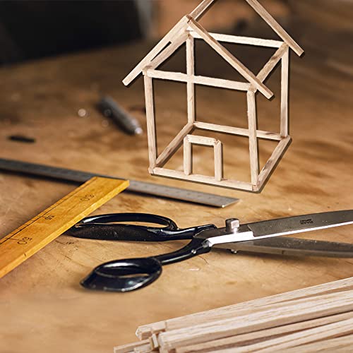 150 Pieces Balsa Wood Sticks Hardwood Square Wooden Craft Dowel Rods Unfinished Balsa Wood Sheets 12 Inch Thin Wood Strips 1/4 Inch 1/8 Inch For Crafts Diy Projects Models Making Supplies #TOP4