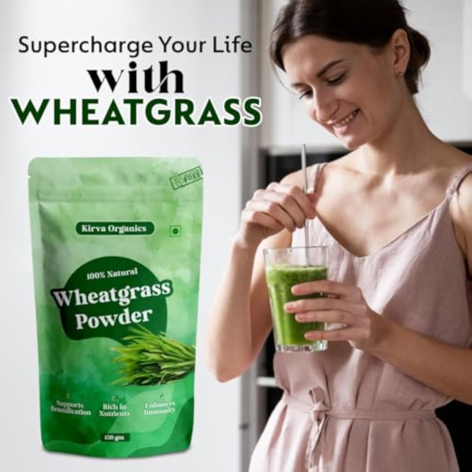 Organic Wheatgrass Powder, 150g, Superfood