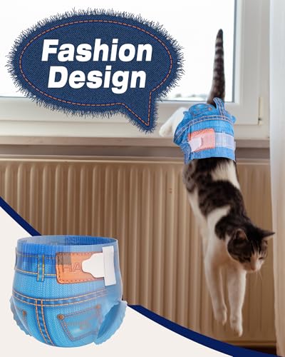 Image of Pet Soft Dog Diapers Female, Disposable Dog Diapers, Cat Diaper for Female Cats, Puppy Diaper 8pcs Medium