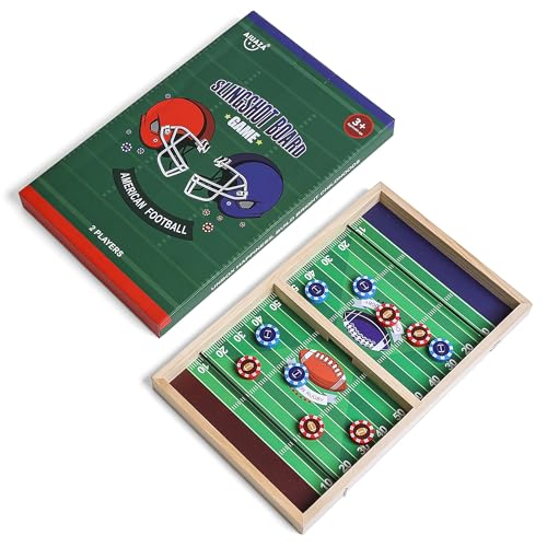 Professional Slingshot AIUAZA Rugby Fast Classic Slingshot Puck Game Wooden Air Hockey Board Games for Family Game Night or...